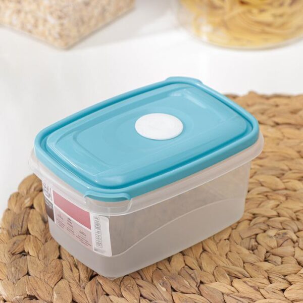 Контейнер пищевой MICRO TOP BOX, 600 мл, 14×9,8×7,6 см, прямоугольный, цвет голубой