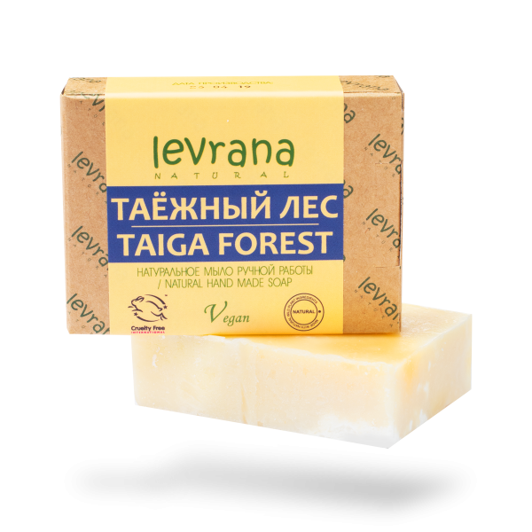 Мыло натуральное ручной работы LEVRANA Таежный лес (100г.)
