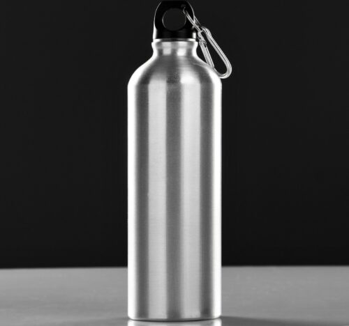 Фляжка-бутылка для воды "Классика", 750 мл, 7 х 24.5 см, серебро 1164307