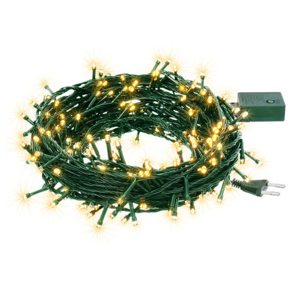VEGAS Электрогирлянда "Нить" 300 теплых LED ламп, контроллер 8 режимов, зеленый провод, 30 м, 220 v /20