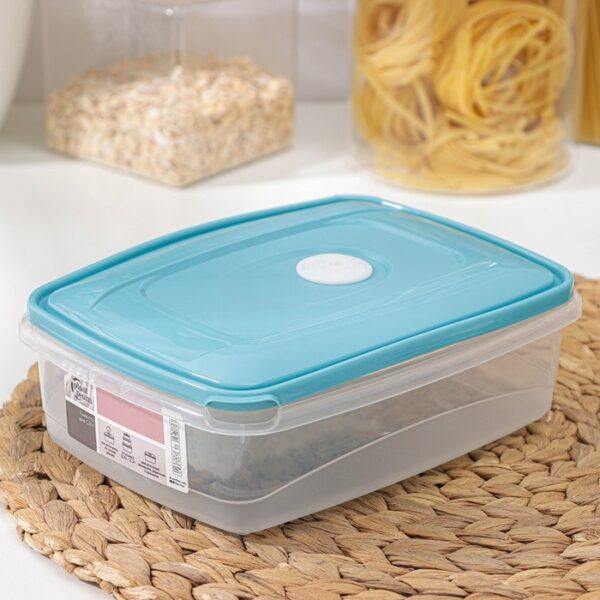 Контейнер пищевой MICRO TOP BOX, 1,3 л, 20×15×6,5 см, прямоугольный, цвет голубой