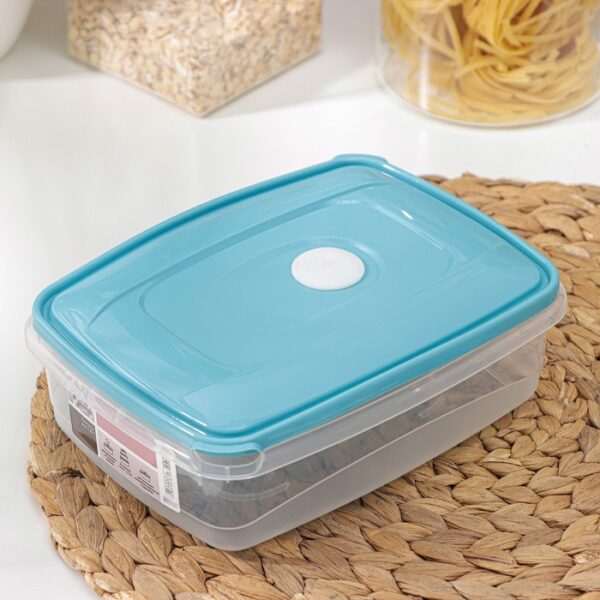 Контейнер пищевой MICRO TOP BOX, 1,3 л, 20×15×6,5 см, прямоугольный, цвет голубой
