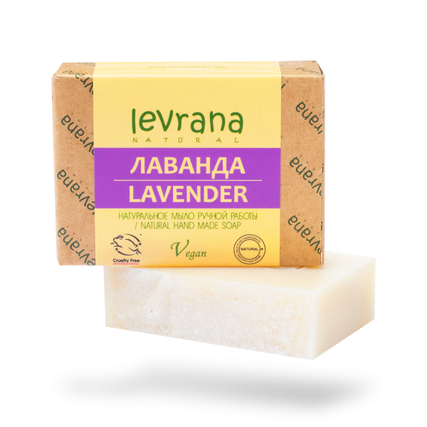 Мыло натуральное ручной работы LEVRANA Лаванда (100г)