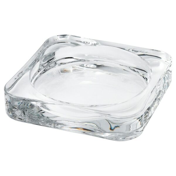 ГЛАСИГ тарелка для свечи 10x10 см прозрачное стекло